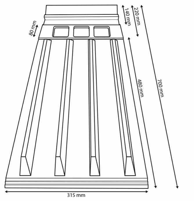 Extra Long Refurb Eaves Panel - 440mm x 400mm