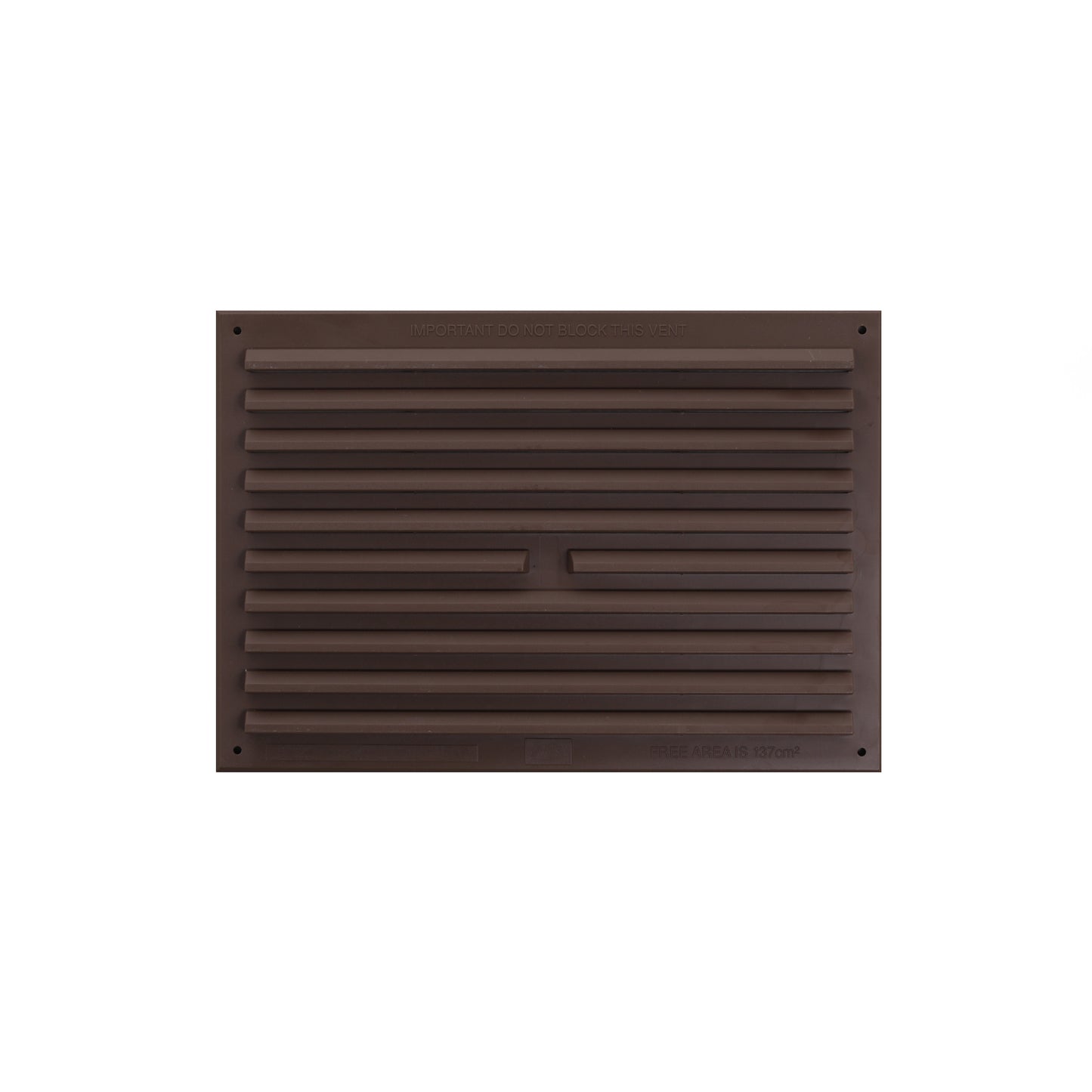 6" x 3" Surface Mounted Plastic Vent with Flyscreen