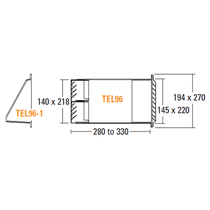 9" x 6" Through Wall Set