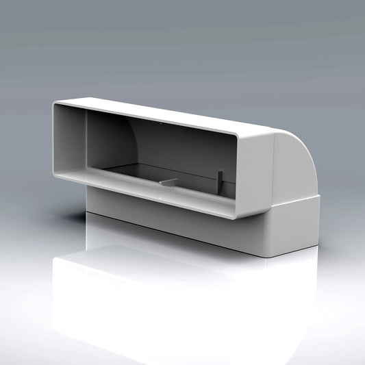 Flat Ducting Vertical 90° Bend (205mm x 60mm)