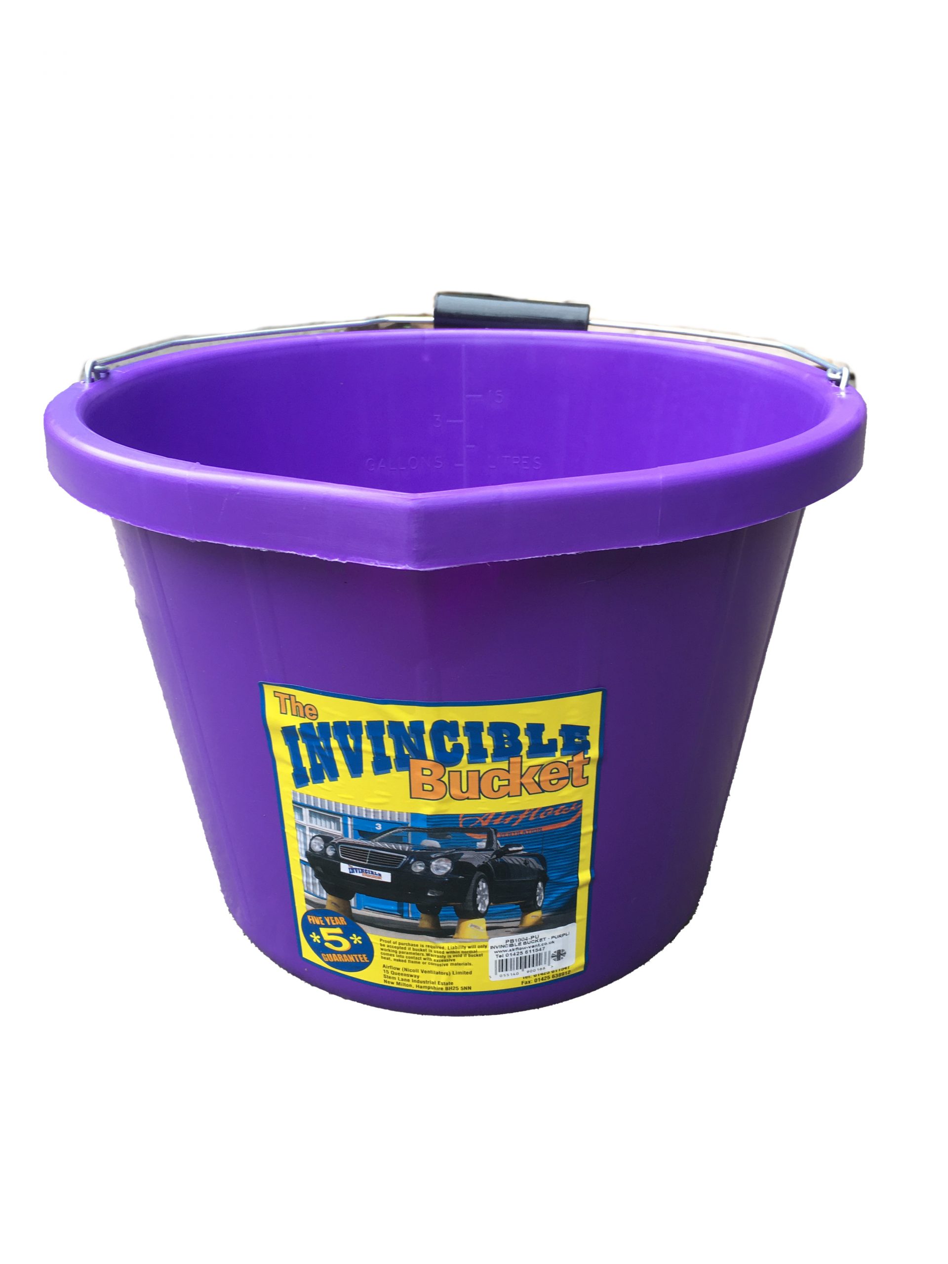 PINK BUCKET 3 Gallon 15 Litres Plastic Builders Bucket (MADE IN UK )